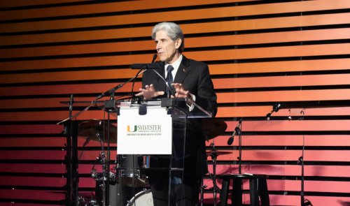 University of Miami President Julio Frenk addressed the gala audience, saying scientists, like artists, use innovative thinking to create new solutions.